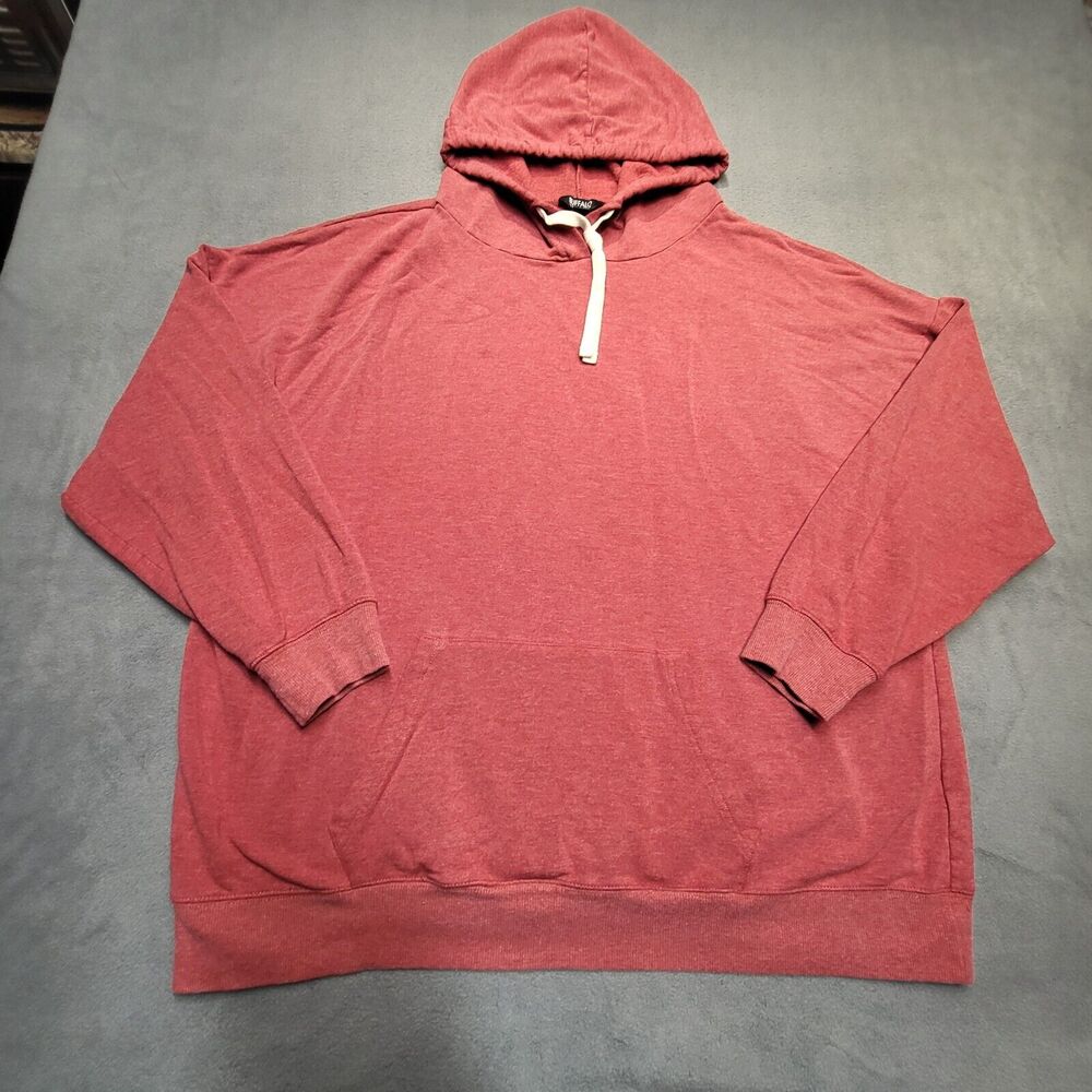 Buffalo David Bitton Hoodie Mens 2XL Red Long Sleeve Pullover Sweatshirt